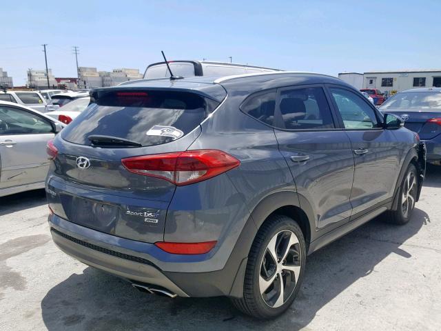 KM8J3CA27GU186910 - 2016 HYUNDAI TUCSON LIM GRAY photo 4