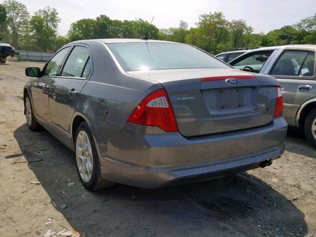 3FAHP0HA9AR361830 - 2010 FORD FUSION SE GRAY photo 3