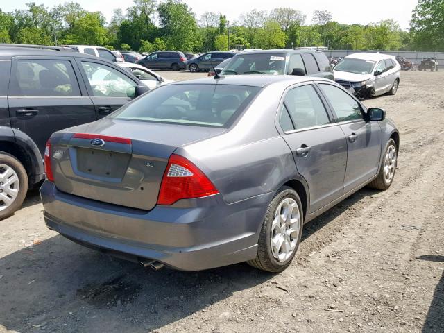 3FAHP0HA9AR361830 - 2010 FORD FUSION SE GRAY photo 4