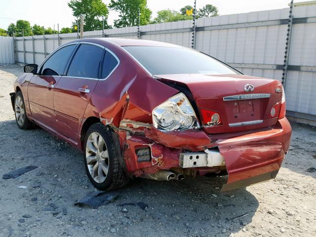 JNKAY01F17M453612 - 2007 INFINITI M35 BASE RED photo 3