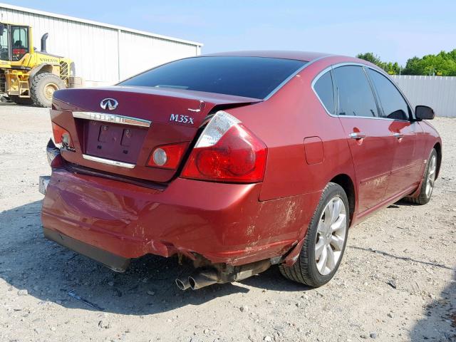 JNKAY01F17M453612 - 2007 INFINITI M35 BASE RED photo 4