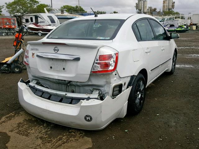 3N1AB6AP1CL752457 - 2012 NISSAN SENTRA 2.0 WHITE photo 4