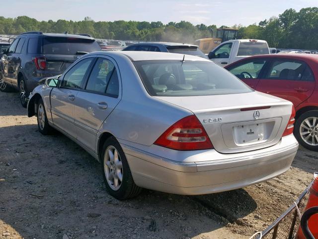 WDBRF61J72F201540 - 2002 MERCEDES-BENZ C 240 SILVER photo 3