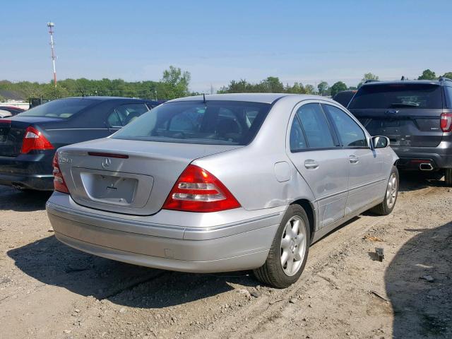 WDBRF61J72F201540 - 2002 MERCEDES-BENZ C 240 SILVER photo 4