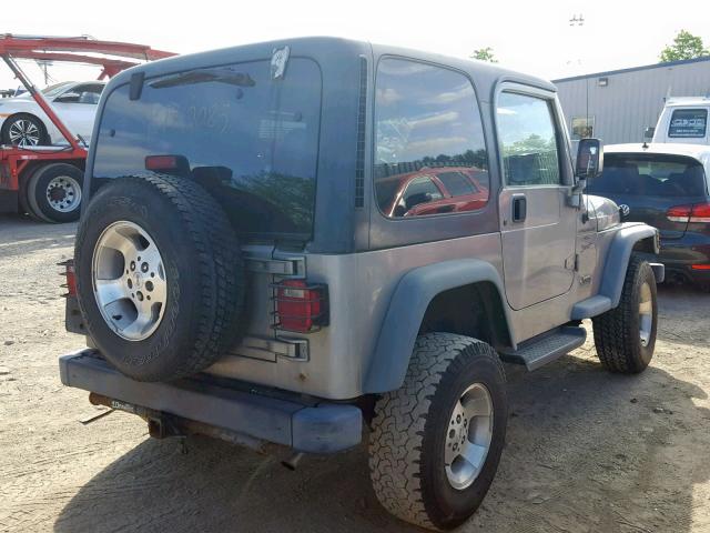 1J4FA49SXYP710491 - 2000 JEEP WRANGLER / GRAY photo 4