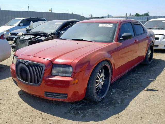 2C3KA43R67H682075 - 2007 CHRYSLER 300 BURGUNDY photo 2