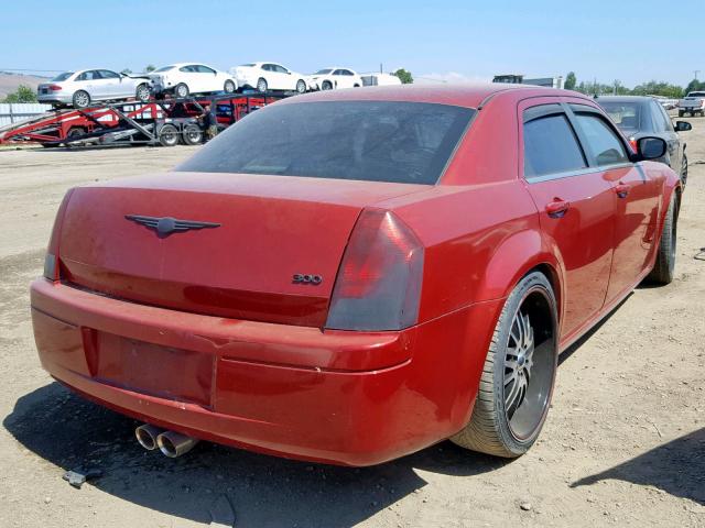 2C3KA43R67H682075 - 2007 CHRYSLER 300 BURGUNDY photo 4