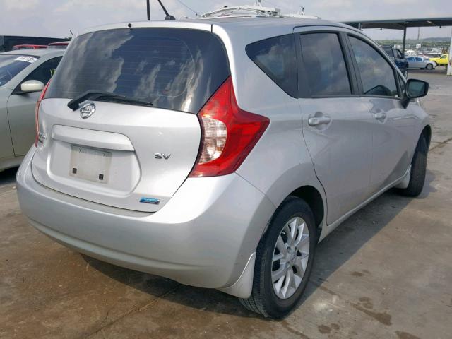 3N1CE2CP0FL437045 - 2015 NISSAN VERSA NOTE SILVER photo 4