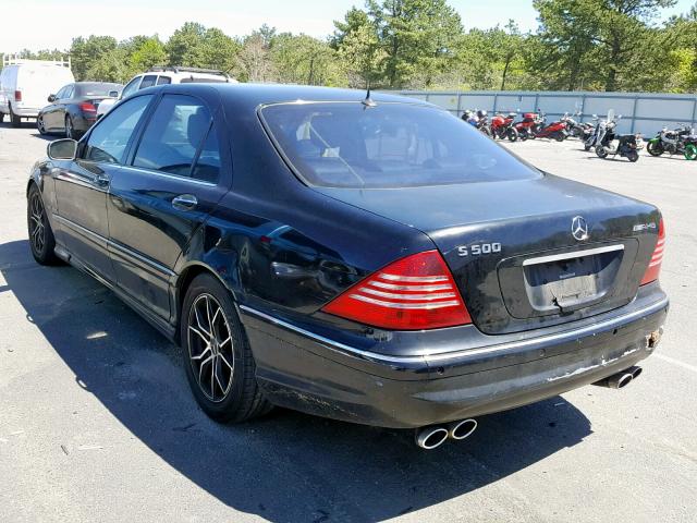 WDBNG75J11A137938 - 2001 MERCEDES-BENZ S 500 BLACK photo 3