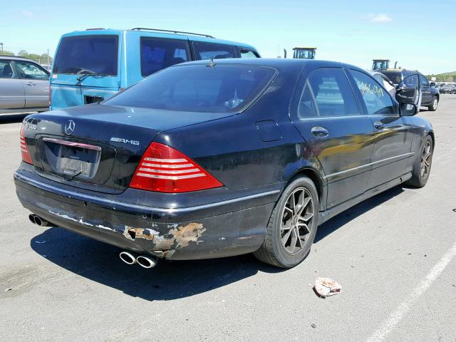 WDBNG75J11A137938 - 2001 MERCEDES-BENZ S 500 BLACK photo 4