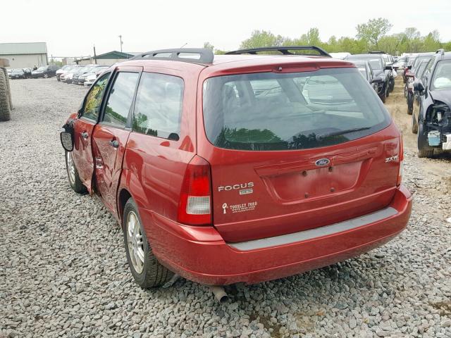 1FAFP36N75W279161 - 2005 FORD FOCUS ZXW RED photo 3
