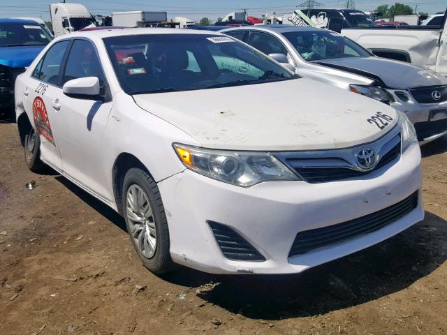 4T1BD1FK7EU112575 - 2014 TOYOTA CAMRY HYBR WHITE photo 1