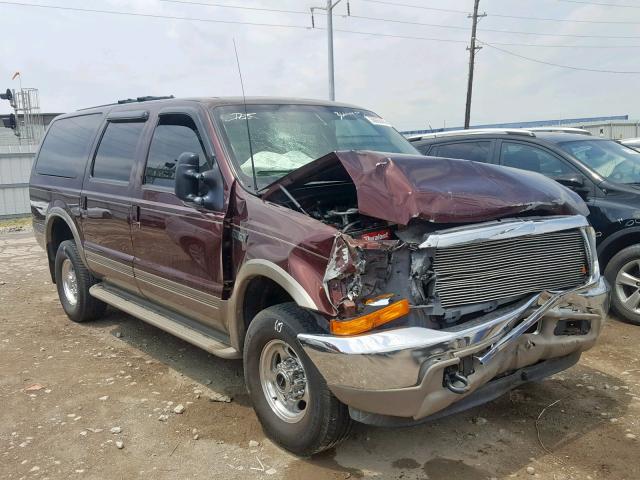 1FMNU43SXYED63995 - 2000 FORD EXCURSION MAROON photo 1