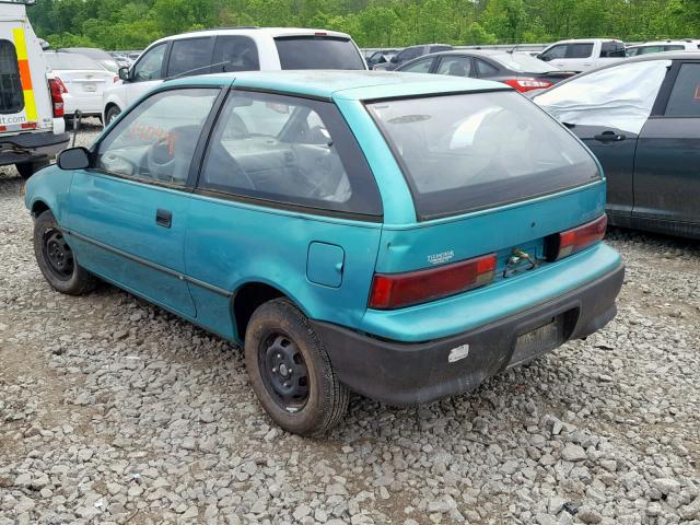 2C1MR2465P6715291 - 1993 GEO METRO TEAL photo 3