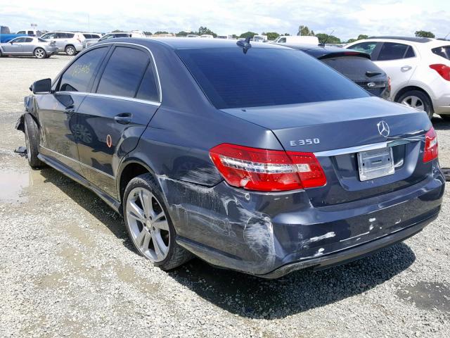 WDDHF5KB0DA769956 - 2013 MERCEDES-BENZ E350 BLUE photo 3