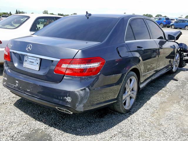 WDDHF5KB0DA769956 - 2013 MERCEDES-BENZ E350 BLUE photo 4