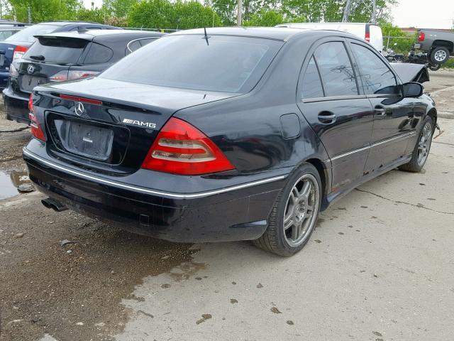 WDBRF65J02F182887 - 2002 MERCEDES-BENZ C 32 AMG K BLACK photo 4