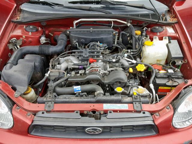 JF1GG655X2G825576 - 2002 SUBARU IMPREZA TS BURGUNDY photo 7