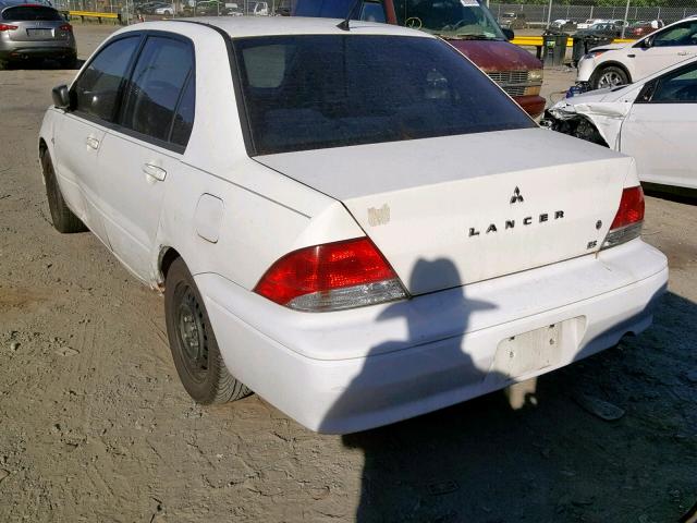 JA3AJ26EX3U016377 - 2003 MITSUBISHI LANCER ES WHITE photo 3