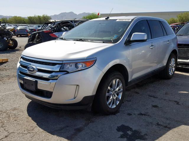 2FMDK3KC5BBA76590 - 2011 FORD EDGE LIMIT SILVER photo 2