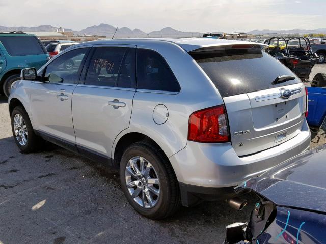 2FMDK3KC5BBA76590 - 2011 FORD EDGE LIMIT SILVER photo 3