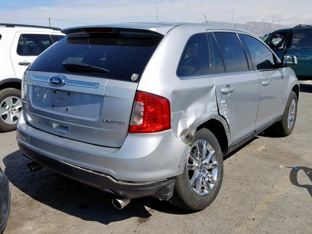 2FMDK3KC5BBA76590 - 2011 FORD EDGE LIMIT SILVER photo 4