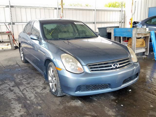 JNKCV51E25M224519 - 2005 INFINITI G35 BLUE photo 1