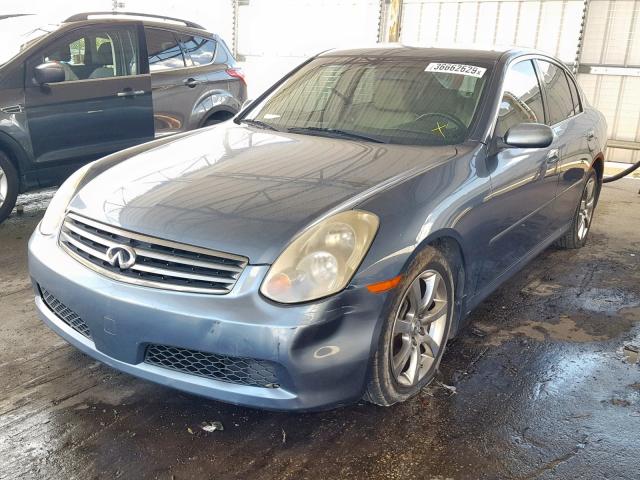 JNKCV51E25M224519 - 2005 INFINITI G35 BLUE photo 2