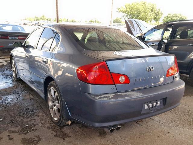 JNKCV51E25M224519 - 2005 INFINITI G35 BLUE photo 3