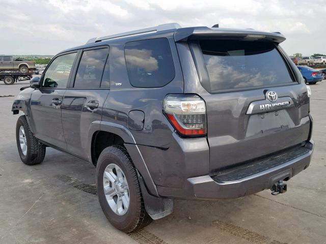 JTEBU5JR8G5357135 - 2016 TOYOTA 4RUNNER SR GRAY photo 3