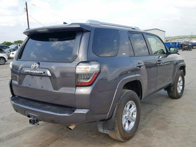 JTEBU5JR8G5357135 - 2016 TOYOTA 4RUNNER SR GRAY photo 4