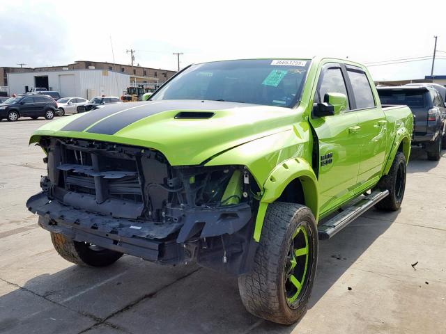 1C6RR6MT3HS824845 - 2017 RAM 1500 SPORT GREEN photo 2