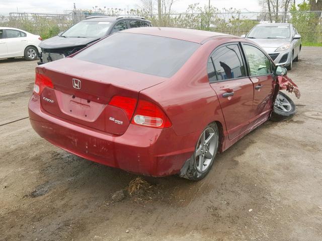 2HGFA15397H012770 - 2007 HONDA CIVIC DX RED photo 4