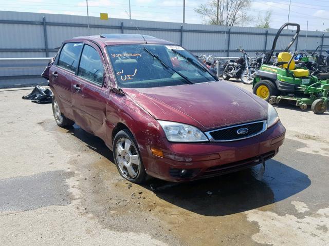 1FAFP34N56W114231 - 2006 FORD FOCUS ZX4 MAROON photo 1