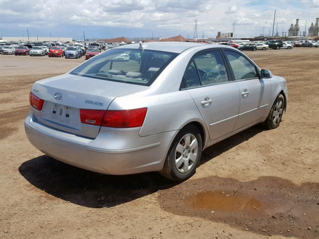 5NPET46C39H411589 - 2009 HYUNDAI SONATA GLS SILVER photo 4