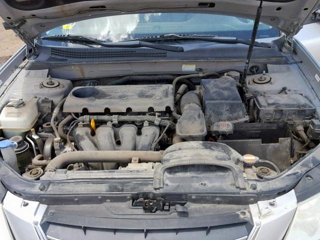 5NPET46C39H411589 - 2009 HYUNDAI SONATA GLS SILVER photo 7