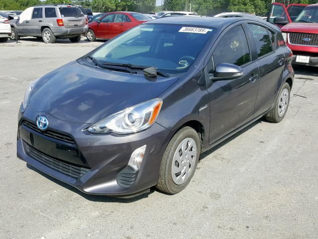 JTDKDTB34G1131541 - 2016 TOYOTA PRIUS C GRAY photo 2