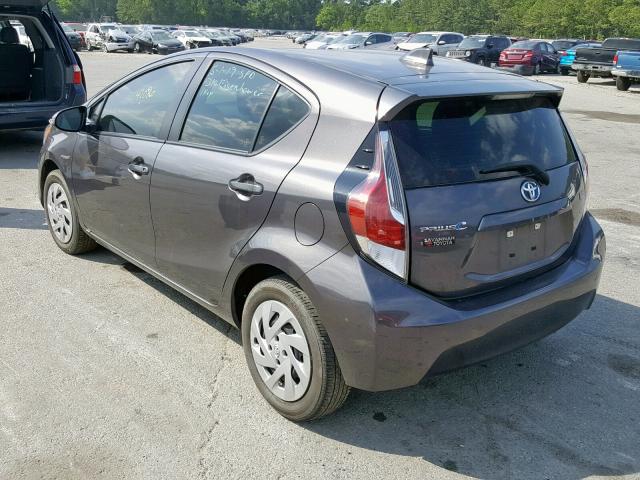 JTDKDTB34G1131541 - 2016 TOYOTA PRIUS C GRAY photo 3