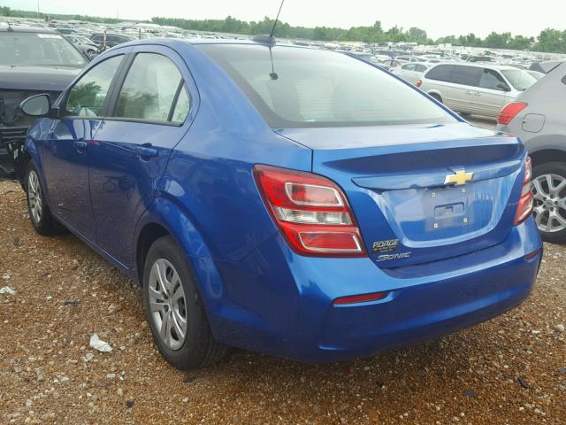 1G1JB5SH6H4114080 - 2017 CHEVROLET SONIC LS 蓝色 照片 3