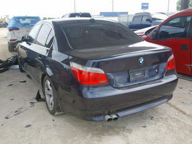 WBANE53587CW67142 - 2007 BMW 525 I BLACK photo 3