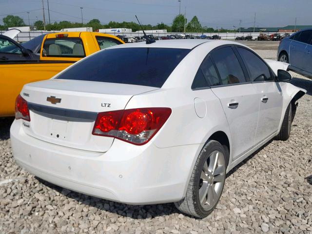 1G1PH5S97B7137911 - 2011 CHEVROLET CRUZE WHITE photo 4