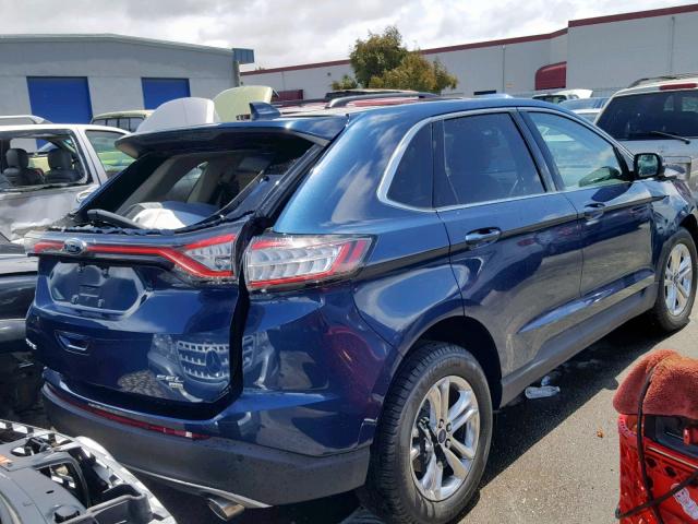 2FMPK4J8XHBC27173 - 2017 FORD EDGE SEL BLUE photo 4