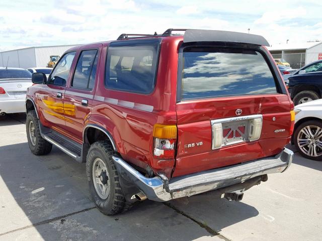 JT3VN39W3N0078302 - 1992 TOYOTA 4RUNNER VN RED photo 3