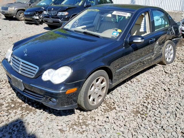 WDBRF92H66F759219 - 2006 MERCEDES-BENZ C 280 4MAT BLACK photo 2