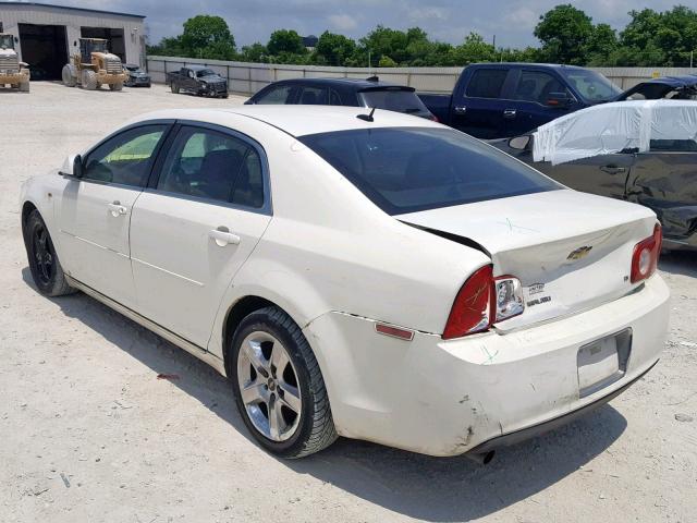 1G1ZH57B084259931 - 2008 CHEVROLET MALIBU 1LT WHITE photo 3