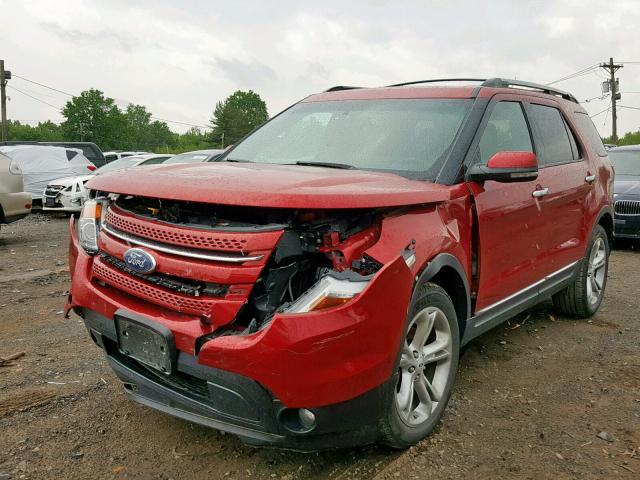 1FMHK8F85CGA98085 - 2012 FORD EXPLORER L RED photo 2