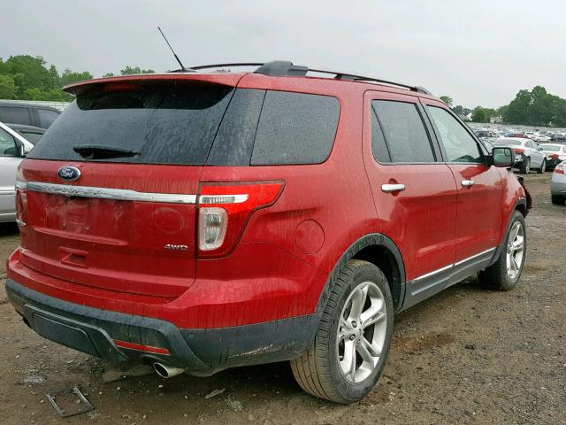 1FMHK8F85CGA98085 - 2012 FORD EXPLORER L RED photo 4