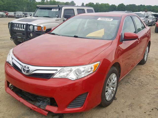 4T4BF1FK4CR257361 - 2012 TOYOTA CAMRY BASE RED photo 2