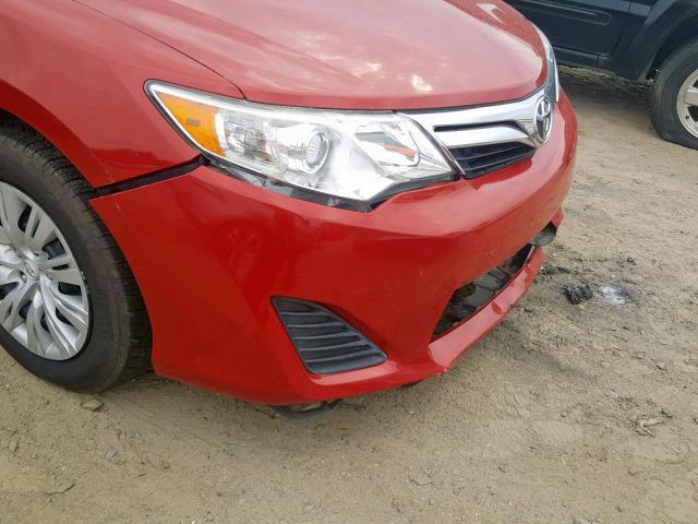 4T4BF1FK4CR257361 - 2012 TOYOTA CAMRY BASE RED photo 9