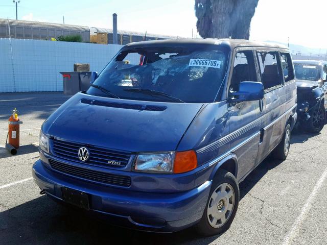 WV2MH2707XH001445 - 1999 VOLKSWAGEN EUROVAN MV BLUE photo 2